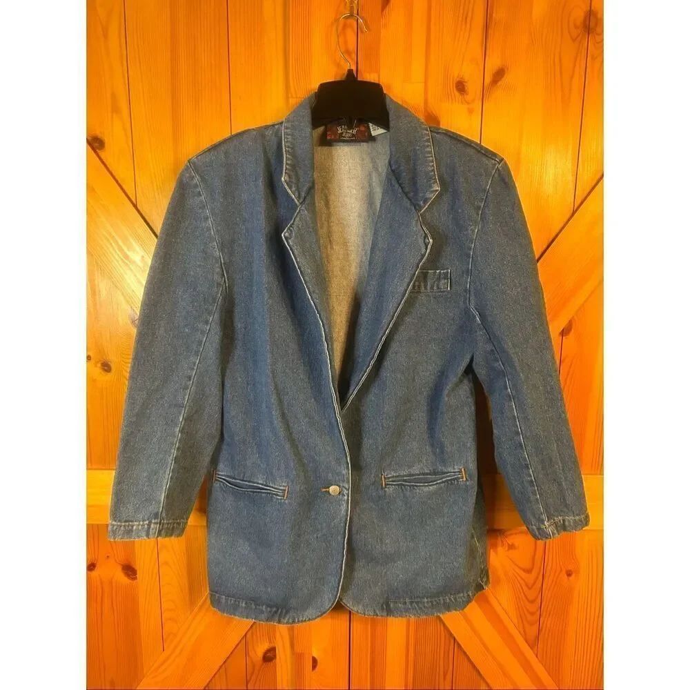 Vintage Jeanjer Jordache Denim Jacket Blazer Size MEDIUM (5806)